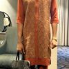 Laced burnt orange kaftan/Native wear