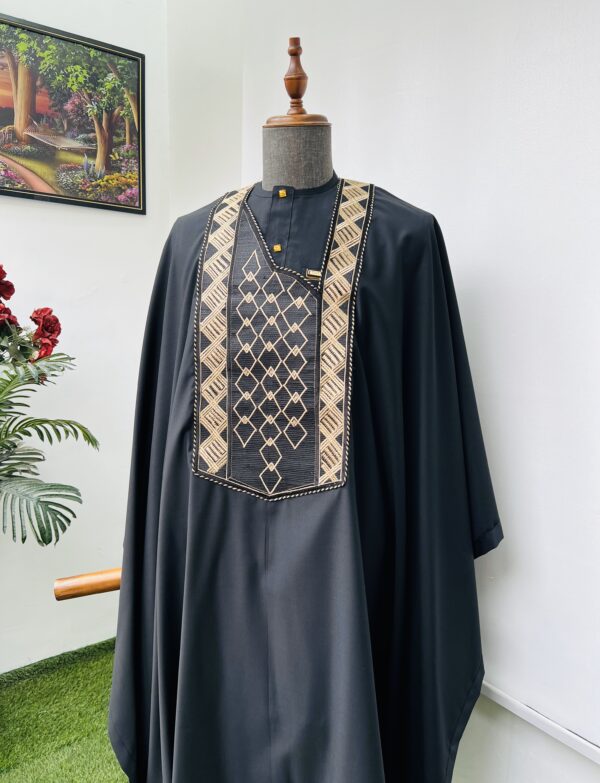 Black golden embroidered Agbada