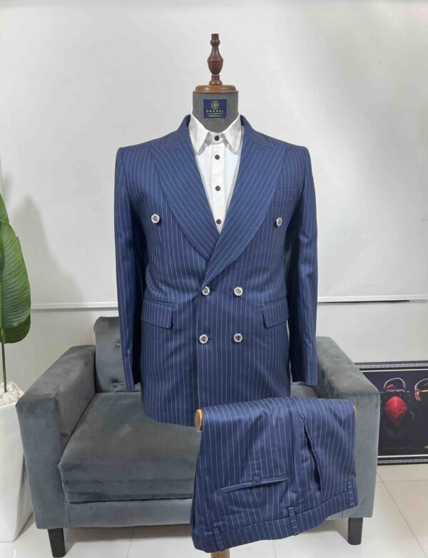 Navy blue double breasted suit