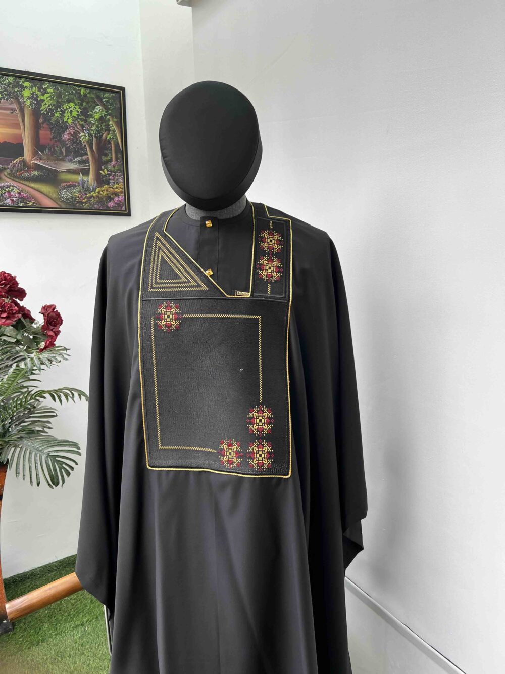 Black embroidered Agbada