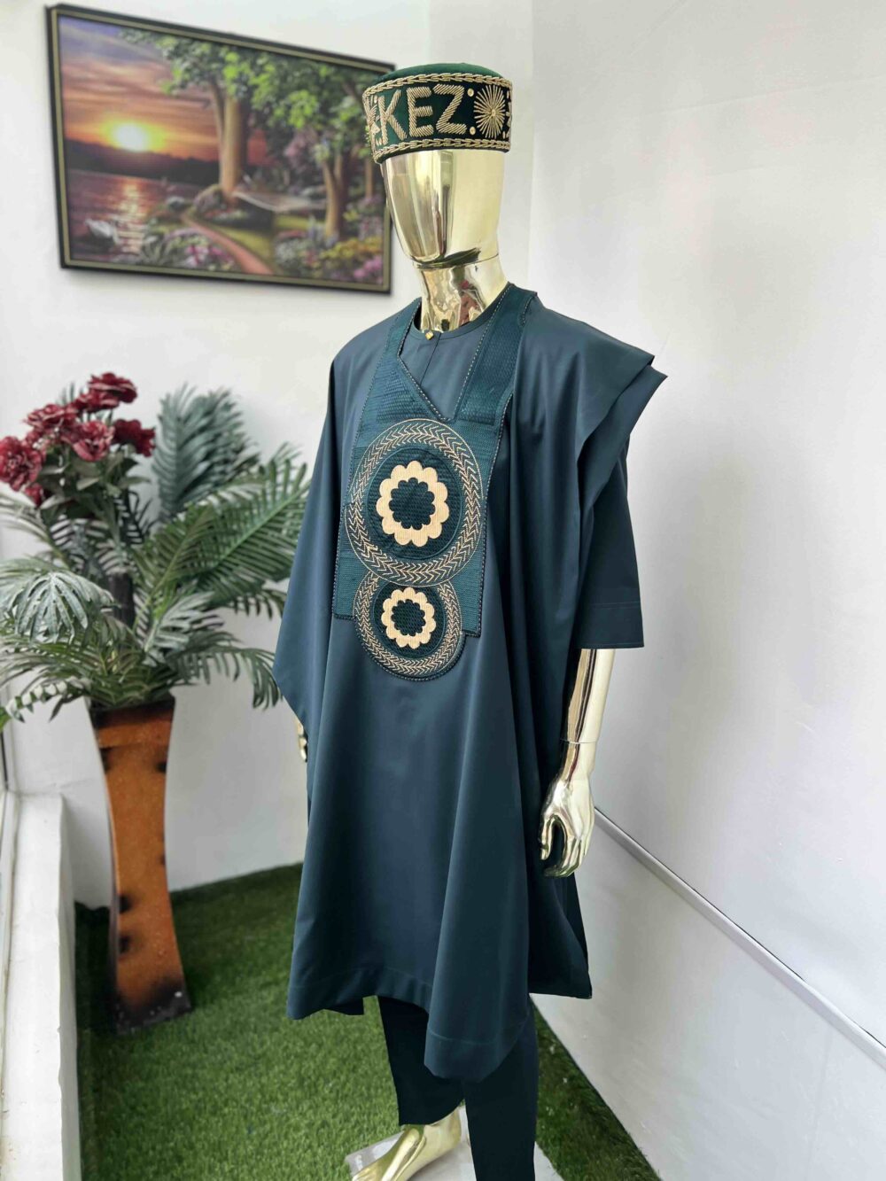 Army embroidered Agbada